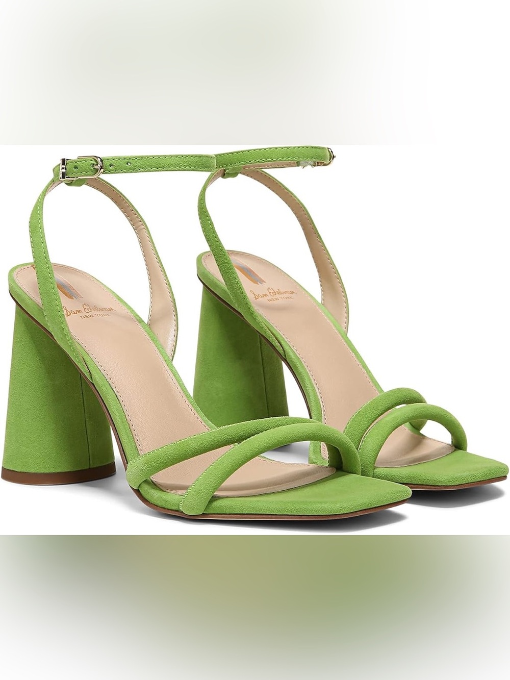 Sam Edelman Kia Apple Green Suede Block Heel Size 11